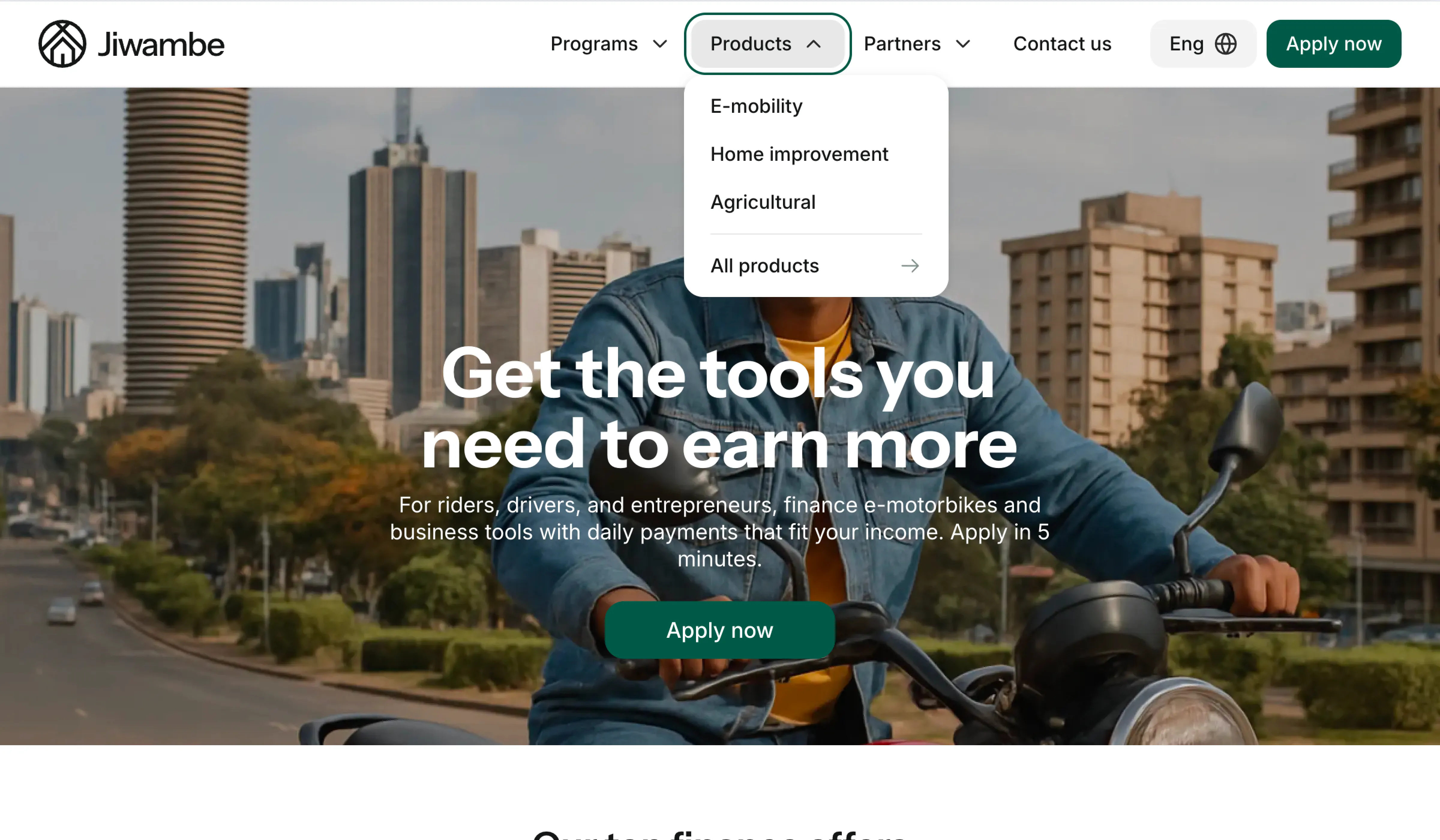 New website mainpage